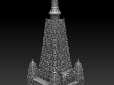 Mahabodhi temple 3D print model