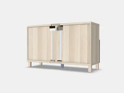 BESTA TV bench with doors 3 Low-poly 3D model purchase