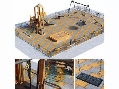 Children playground 3D model