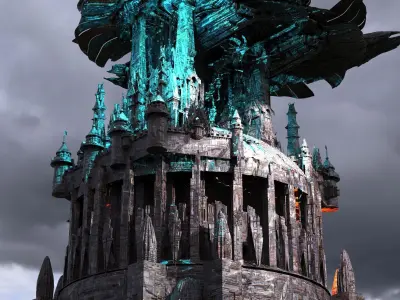 Cyber Eclipse Tower 3D model