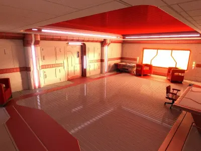 Sci Fi Apartment Scene 3D model