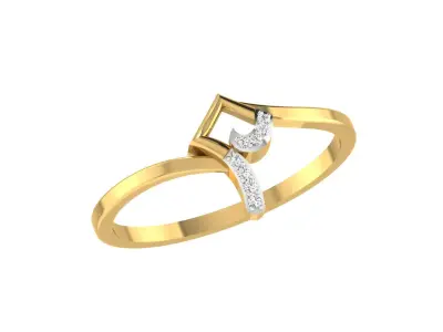 Women Ring Render 3dm STL OBJ FBX  3D print model 9