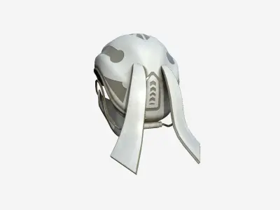 SciFi Ninja Mask A05 White Dirt - Character Design Fashion Low-poly 3D model
