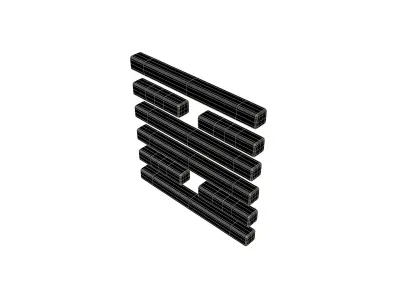 I Ching Hexagrams 30 li 1 001 Low-poly 3D model