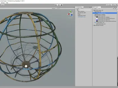 Old Soviet Playground set Low-poly 3D model