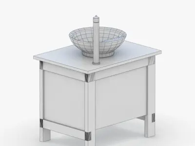 1578 - Sink Low-poly 3D model