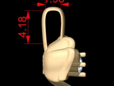 Rose Pendant 3D print model