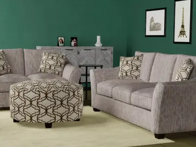 Living room set Low-poly 3D model