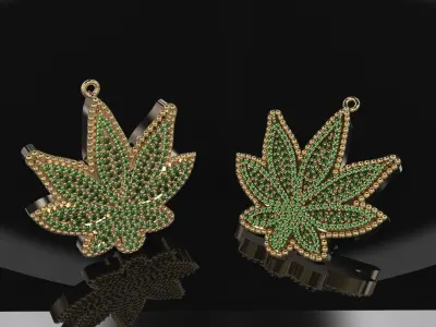 Marijuana Pendant 3D print model
