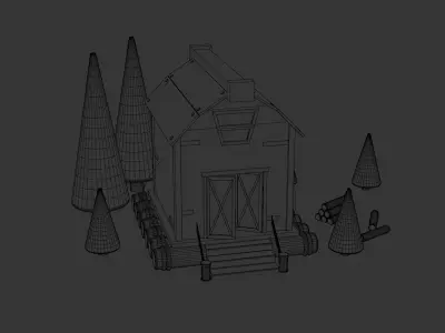 3d barn model Free low-poly 3D model