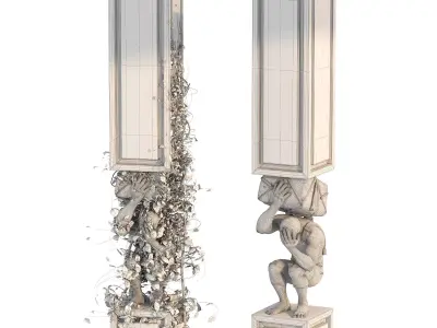 Ivy Column 03 Free 3D model