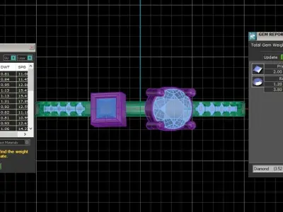 Open End Light Weight Round Princess stone Band Ring 3D print model