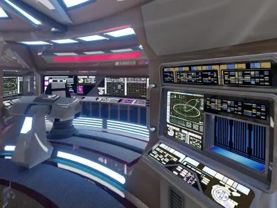 Sci-Fi Futuristic Interior 3D model