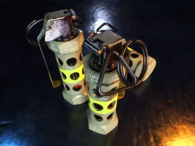 Stun Grenade Low-poly 3D model