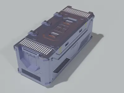 Sci-Fi Container Vol1 Low-poly 3D model