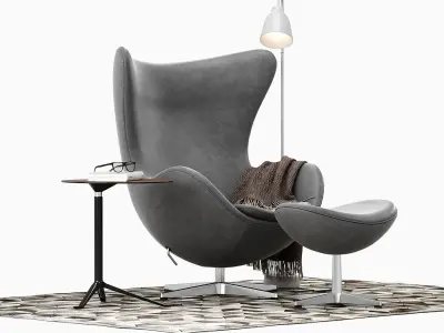  Egg lounge chair  3D model