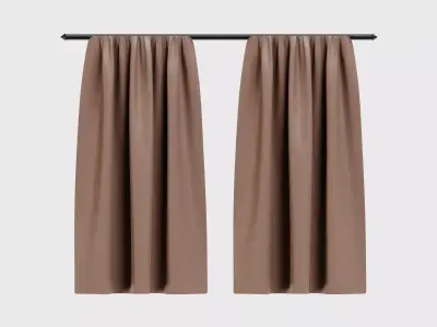 Curtain 3d model Low-poly 3D model purchase
