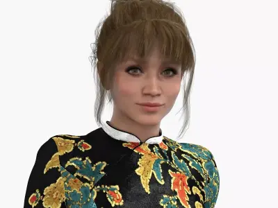 JOI - Ana de Armas Blade Runner 2049 Rigged Animated Low-poly 3D model