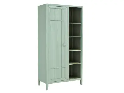 Carlos wardrobe with hanger and linen compartment 3D model