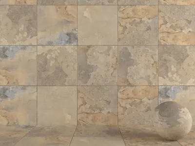 Stone Wall Tiles Kayah Autumn 80x80 Set 1 Texture