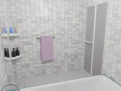 Bathroom and dressing room 3D model