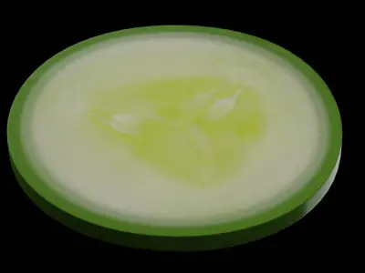 Slice of Pickle Low-poly 3D model