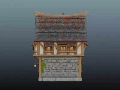 Mediaval Fantasy Stone House EM-16 3D model 3D model