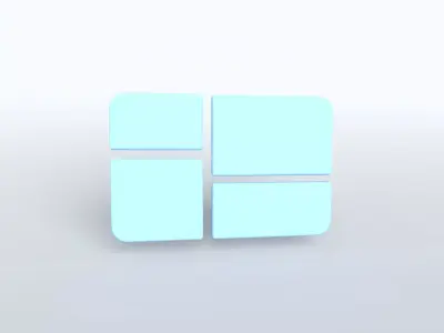 Windows 1 Logo v1 001 Free low-poly 3D model