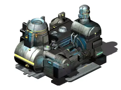 Machinery - Spacecraft - Functional Objects 017 3D model