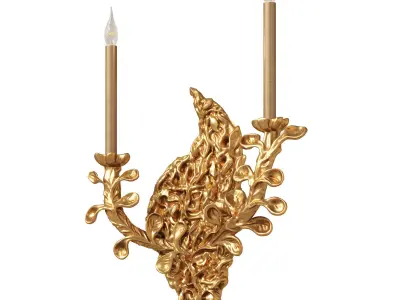 Gerald Bland wall light with ceramic leaf 3D model