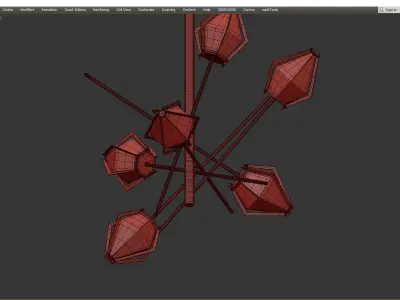 HARLOW Small Chandelier Gabriel Scott Low-poly 3D model