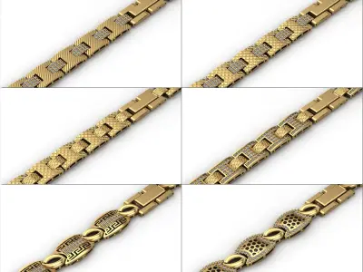 70 Model Womens Bracelet Gents Bracelets Mens Bracelets Bangles  3D Model Pack