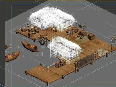 pier cartoon 3D model