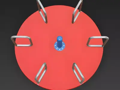 Playground Merry-Go-Round 3D Model Low-poly 3D model