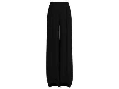 Black Floor-Length Wide-Leg Pants Free low-poly 3D model