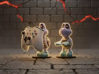 Dry Bones Controller Stand 3D print model