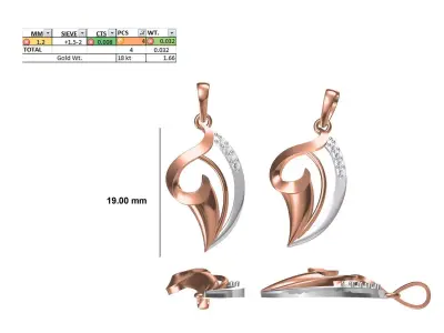 Light Weight Pendant STL OBJ FBX JCD Details 3D print model shop