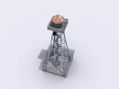Guard Tower Low-poly 3D model order