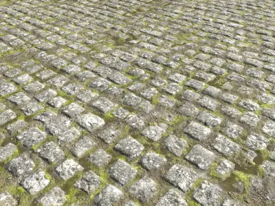 Cobblestone Road 6 PBR Texture