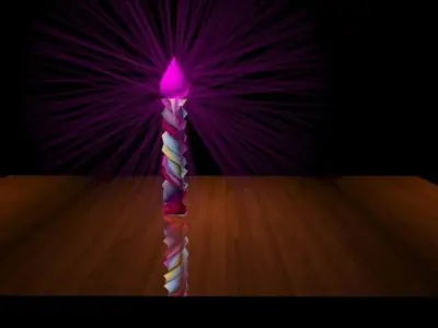 wedding candle Low-poly 3D model