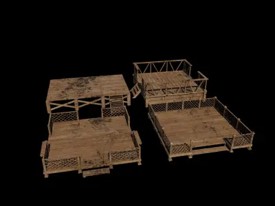 Wooden Terrace 3D model