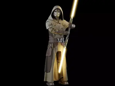 Star Wars-Jedi Temple Guard Game Ready Rigged Low-poly  Low-poly 3D model