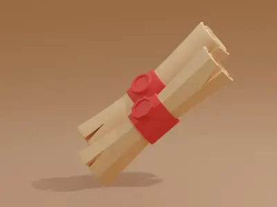 Game Asset Scroll 3D model