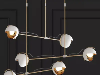 LAINE chandelier with four lights 3D model