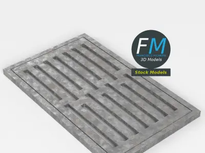 Sewer grate 3 3D model