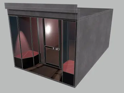 store concrete block Low-poly 3D model