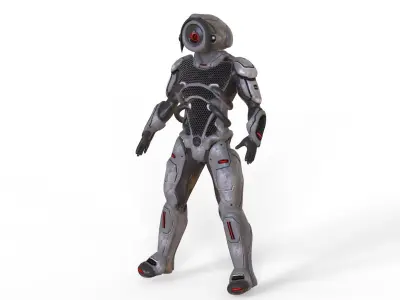 Robot K78 Low-poly 3D model