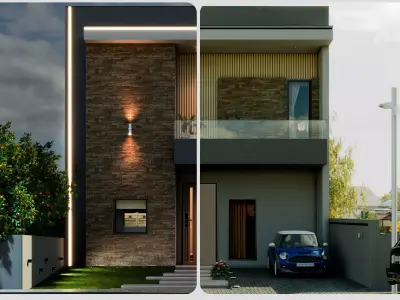 Modern Minimal Design of a House 3D model