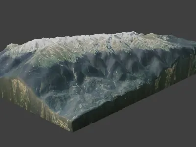 Uludag Mountain Low-poly 3D model