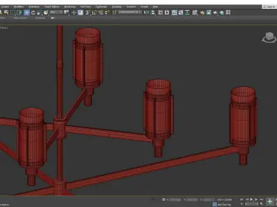 FLYNN CROSS CHANDELIER Low-poly 3D model